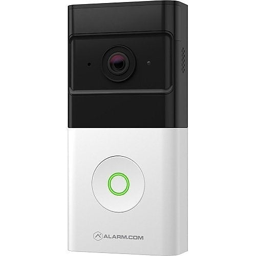Alarm.com 2MP Wireless Video Doorbell, Black/White
