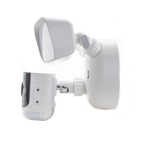 Alarm.com 4MP Floodlight Camera for Outdoors, 3000-Lumen, Onboard Recording, 2-Way Audio, White
