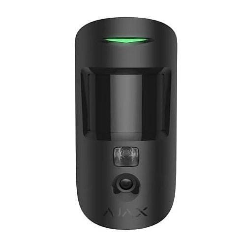 AJAX 57539.120.BL3 IR Motion Detector with Photo Verification, Photo on Demand, and Photo by Scenario Features, Black