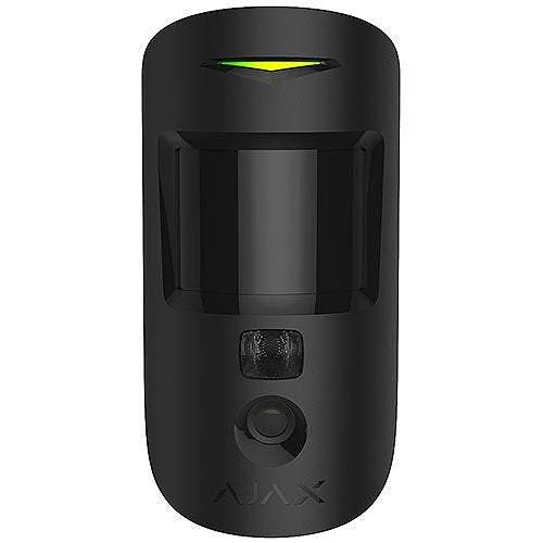 AJAX Wireless Motion Detector with Visual Alarm Verification and Pet Immunity, Black